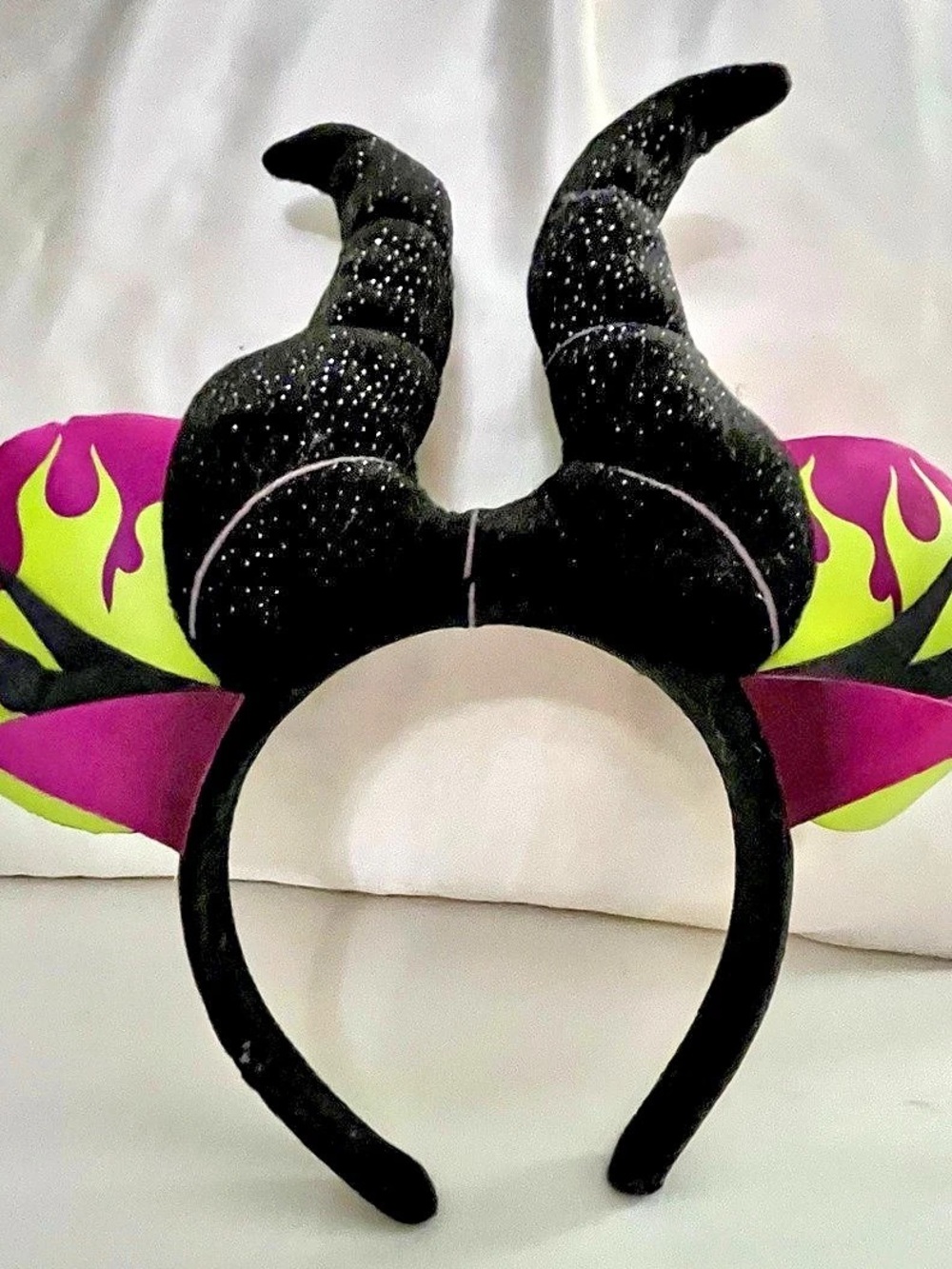 Disney Maleficent Dragon Ear Headband Kids Devil Horn Headband in Black & Pink